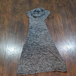 Max Edition Gray Cowl Neck Heathered Maxi Dress